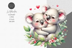 Valentines day, Koalas clipart, Love clipart Product Image 1