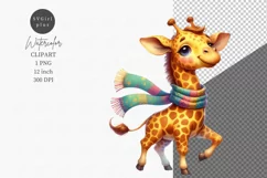 Giraffe clipart, Animals wclipart, Watercolor clipart Product Image 1