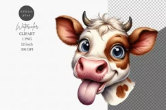 Funny cow clipart, Spring clipart, Animals clipart Product Image 1