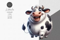 Funny cow clipart, Spring clipart, Animals clipart Product Image 1