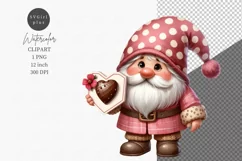 Valentines day clipart, Gnome clipart, Box chocolates Product Image 1
