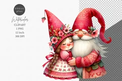 Valentines day clipart, Gnomes in love clipart, Product Image 1