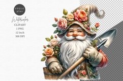 Spring gnome clipart, Roses clipart, Spring clipart Product Image 1