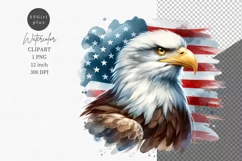 Patriotic clipart, Eagle clipart, Patriotic clipart, Product Image 1