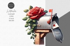 Valentines day, Mailbox with love letter Product Image 1