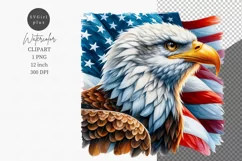 Patriotic clipart, Eagle clipart, Patriotic clipart, Product Image 1
