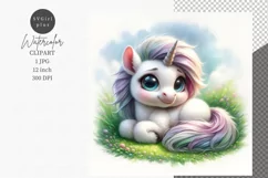 Baby unicorn, JPG, Junk journal, Digital paper Product Image 1