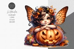 Fall clipart, Fairy clipart, Autumn clipart, Pumpkin Product Image 1