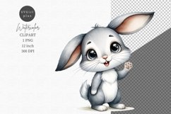 Spring clipart, Cute bunny, Hi! Product Image 1