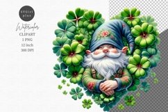 Gnome sleeping clipart, St. Patrick clipart. Product Image 1