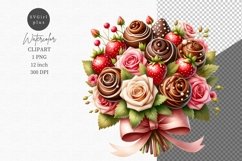 Valentines day, Flowers clipart, Chocolate clipart Product Image 1