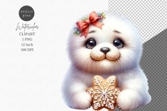 Seal clipart, Christmas sublimation, Winter animals clipart Product Image 1