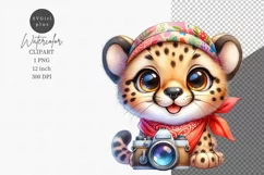 Safari clipart, Cheetah clipart, Nursery sublimation Product Image 1
