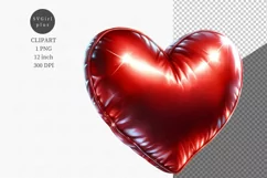 Valentines Day, Heart cushion clipart, Birthday clipart, Product Image 1