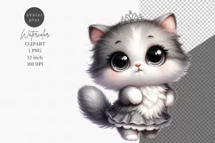 Cute clipart, Kitten clipart, Birthday queen Product Image 1
