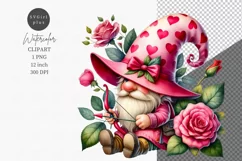 Valentines day clipart, Gnome clipart, Cupid clipart Product Image 1