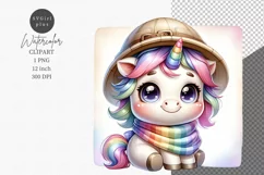 Safari clipart, Unicorn clipart, Nursery sublimation Product Image 1