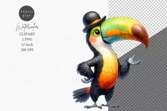 Funny clipart, Toucan clipart, Birthday Product Image 1