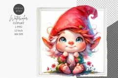 Gnome clipart, Fantasy clipart, Nursery clipart Product Image 1