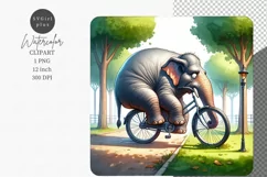 Funny elephant, Bicycle clipart, Birthday, Funny jokes Product Image 1