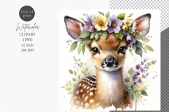 Deer Png, Illustration, Watercolor clipart Product Image 1