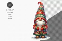 Gnome with cocoa, Christmas clipart, Hot cocoa clipart Product Image 1
