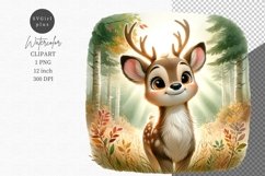 Deer clipart, Woodland clipart, Summer clipart Product Image 1