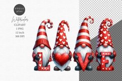 Valentines day clipart, Gnomes clipart, Love Product Image 1