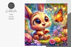 Baby bunny close up, JPG, Junk journal, Digital paper Product Image 1