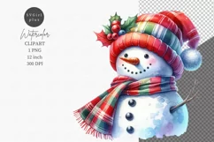 Snowman clipart, Christmas sublimation, Watercolor Product Image 1