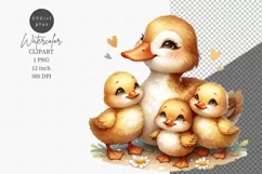 Mother's Day clipart, Duck and ducklings clipart, Family Product Image 1