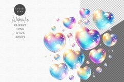 Valentines Day, Heart bubbles clipart, Product Image 1