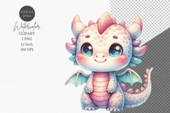 Baby dragon clipart, Fantasy clipart, Watercolor clipart Product Image 1