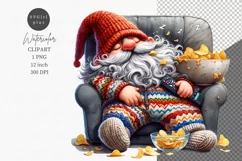 Lazy gnome clipart, Gnome clipart, Funny clipart Product Image 1