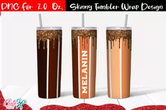 Melanin 20 Oz. Skinny Tumbler Wrap Design Sublimation Product Image 1