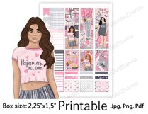 Weekend Home Valentines Printable Sticker BoxSize 2,25"x1,5" Product Image 6