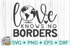 Love Knows No Borders Adoption SVG DXF PNG EPS Cutting Files Product Image 1