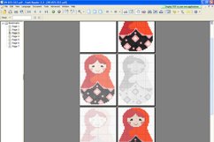 Red Matryoshka - PDF Cross Stitch Pattern Product Image 2