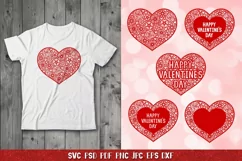 Heart SVG,Happy Valentines Day,Floral Heart,Heart Papercut Product Image 3