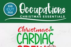Christmas Cardiac svg - a cardiac christmas crew svg file Product Image 2