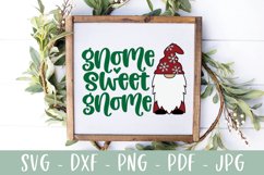 Christmas Gnome SVG, Gnome Sweet Gnome Product Image 5