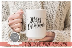 Merry Christmas Sign SVG Template |Script Lettering Product Image 3