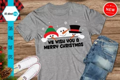 Snowman Svg, We wish You a Merry Christmas Svg Product Image 3