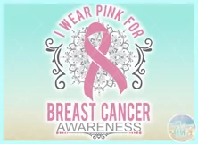 I WEAR PINK for Breast Cancer Awareness Mandala SVG Product Image 3