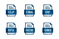 Set Of File Formats Icons Product Image 1