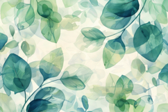 Abstract Watercolor Leaves Background Wallpaper Product Image 1