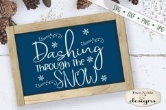 Dashing Through The Snow - Winter - Christmas SVG DXF Product Image 1