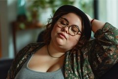 Full-figured Chubby woman. Generate Ai Product Image 1