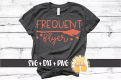 Frequent Flyer - Witch Halloween SVG PNG DXF Cut Files Product Image 1