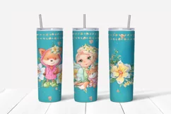 Spring sublimation design. Skinny tumbler wrap design. Product Image 3